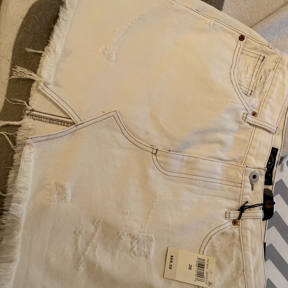 Lucky brand distressed denim skirt